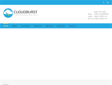 Tablet Screenshot of cloudbursttechnologies.com